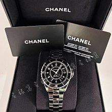 CHANEL 香奈兒  J12 黑色 陶瓷 38mm 機械腕錶. 歷史價格詳細信息