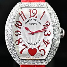 [現貨] Franck Muller 法蘭克穆勒 5000 H Heart 酒桶形 紅色數字面 原鑲大鑽圈 18白K金 WS1026 價格比較,價格查詢,歷史價格詳細信息