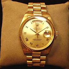 Rolex勞力士15038 蠔式日誌型18K黃金自動腕錶 ~ 附原廠保單..... 歷史價格詳細信息