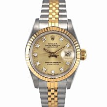 勞力士 rolex 69173 原裝電腦十鑽面盤 18k金錶 26mm 歷史價格詳細信息