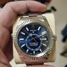 勞力士 326934 藍面天行者 ROLEX sky dweller 品項近全新 新錶即貼膜 少戴 126500 336934可參考 歷史價格詳細信息