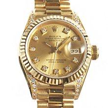 ROLEX 勞力士 蠔式女款 18K金/鋼 鑲鑽面盤/ 自動上鍊 已交誼 * 歷史價格詳細信息