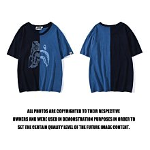 現貨熱銷-APE 短T 猿人頭 BAPE 老虎頭鯊魚頭拼接牛仔色 短袖T恤 純棉 短Tee 男女生 日系潮T HD168 價格比較,價格查詢,歷史價格詳細信息