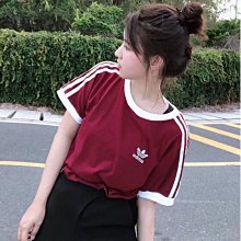 ADIDAS Originals Tee 三葉草大LOGO女短袖上衣 GK1715 白金 歷史價格詳細信息