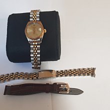 69173 6917 女妝表 中金 半金代用錶帶錶耳 實k金非電鍍 包金 表帶表耳 歷史價格詳細信息