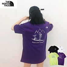 THE NORTH FACE北面短袖 純棉 卡通汽車印花圖案T恤 透氣經典短袖情侶款T恤 半袖打底衫寬鬆套頭衫汗衫休閑運動T恤 383163 歷史價格詳細信息