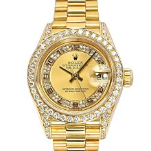 賀成交【JDPS 御典品 / 勞力士專賣】ROLEX錶 69178 MA面 18K金 26mm 附盒證 編號I-120628R 歷史價格詳細信息