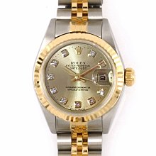 ROLEX 勞力士 蠔式女款 18K金/鋼 鑲鑽面盤/ 自動上鍊 已交誼 * 歷史價格詳細信息