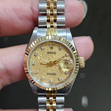 勞力士 rolex 69173 原裝電腦十鑽面盤 18k金錶 26mm 歷史價格詳細信息