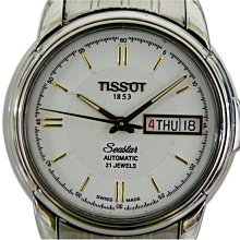 [專業] 機械錶 [TISSOT S3942S] 天梭 方形[海星]自動錶[銀白色面+日期]/紀念錶 歷史價格詳細信息