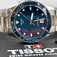 現貨TISSOT Seastar1000 紅藍可樂圈 藍色錶盤 銀色不鏽鋼錶帶 石英 三眼計時 男士手錶T1204171104103 /天梭300米潛水錶 歷史價格詳細信息