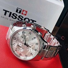 現貨TISSOT Chrono XL 藍色面錶盤 啞光銀色不鏽鋼錶帶 石英 三眼計時 男士手錶 T1166171104700 歷史價格詳細信息