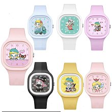 兒童手錶方形女學生氣質簡約運動夜光震動鬧鐘電子手錶男 歷史價格詳細信息