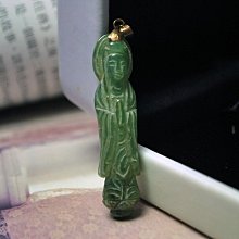 金鑲玉觀音佛吊墜3d黃金玉墜 和田玉項鍊 火焰佛玉觀音 歷史價格詳細信息