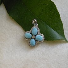 拉利瑪海紋石耳環S925銀鑲嵌短款耳飾品時尚通勤百搭女款銀飾品 歷史價格詳細信息