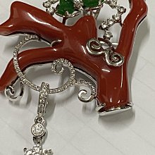 紅珊瑚別針 胸針 商業送禮 頂級天然台灣阿卡 蛋面 925純銀 附保證書 【大千珠寶】台北五十年寶石專賣店 歷史價格詳細信息