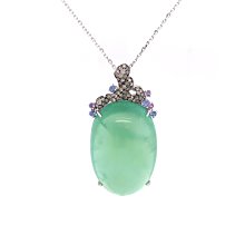 白18K金天然葡萄石鑽石墜子(含鍊) [基隆克拉多色石Y拍] 價格比較,價格查詢,歷史價格詳細信息