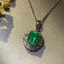 哥倫比亞鉑金鉆石玻璃體艷綠色祖母綠吊墜PT900/D0.50CTE0.83CT◎0.23C 歷史價格詳細信息