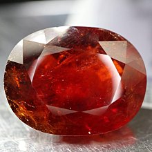 天然無處理大克拉紅色錳鋁榴石Red Spessartite橢圓形切面裸石54.23克拉 歷史價格詳細信息