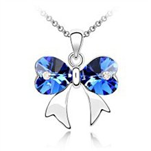 蝴蝶結鑽石女性鎖骨項鍊 不生鏽 不退色 不過敏 小女人送禮最愛 單條價【ACS215】Z.MO鈦鋼屋 歷史價格詳細信息