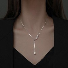s925純銀項鏈輕奢小眾女款法式鎖骨鏈細高級感女生毛衣配飾毛衣鏈-特價 歷史價格詳細信息