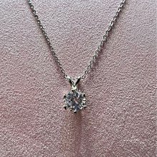 項鍊2克拉莫桑鑽鑽仿真鑽石項鏈女鑽石吊墜媲美真鑽鉑金質感不扯衣物頭髮好好戴精工6爪鑲單碳原子純銀鍍鉑金鏈莫桑鑽寶 歷史價格詳細信息