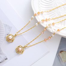 珍珠林~新品設計款上架~典雅景泰藍搭配金珊瑚.鐵龍生翠玉墬項鍊#916 182 歷史價格詳細信息