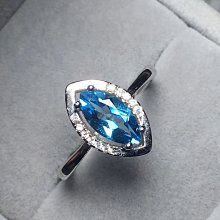 藍托帕石 托帕石 戒指 鑽石刻面 天然 ❤水晶玉石特賣#B473 歷史價格詳細信息