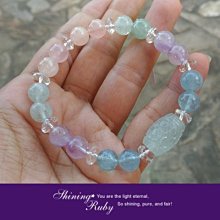 Shining☆Ruby美飾【粉晶、海藍寶創意手串，招桃花、存勇氣有智慧，上手美，女孩肯定愛，自用送禮】00000753 歷史價格詳細信息