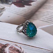 *Ko Ko 手作 & 精選* 施華洛世奇水滴型水晶鑽可調節戒指(紫羅蘭)/時尚/簡約/輕奢/個性/氣質 歷史價格詳細信息