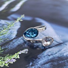 *Ko Ko 手作 & 精選* 施華洛世奇水滴型水晶鑽可調節戒指(紫羅蘭)/時尚/簡約/輕奢/個性/氣質 歷史價格詳細信息