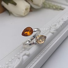 *Ko Ko 手作 & 精選* 施華洛世奇水滴型水晶鑽可調節戒指(紫羅蘭)/時尚/簡約/輕奢/個性/氣質 歷史價格詳細信息