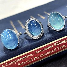 天然海藍寶戒指S925銀女飾主石4 6  潮流-哈囉好物 歷史價格詳細信息