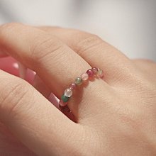 極細天然粉碧璽手錬女小眾緻手工串珠純銀粉色水晶手串疊戴圈 歷史價格詳細信息