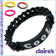 ☆POLLY媽☆歐美claire's情人GIRLFRIEND BOYFRIEND桃紅色、黑色矽膠手環一對 歷史價格詳細信息