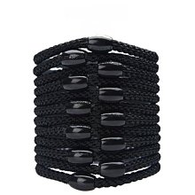 美國 L. Erickson 彈力髮圈-Black Metallic 粗款髮圈 分裝5入 不咬髮＊潔西小舖＊ 歷史價格詳細信息