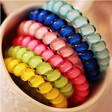 電話線髮圈 糖果色 不傷髮 髮束 綁髮 髮圈 不打結 彈力電話線髮圈 多種尺寸【Z226】生活職人 歷史價格詳細信息