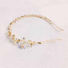 手工製作新娘頭飾森系仙美結婚髮飾對夾髮帶加耳環韓式婚紗禮服配飾結婚首飾-玲瓏心飾 歷史價格詳細信息