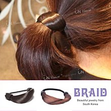 仿真假髮髮圈扎馬尾髮圈女生黑色簡約橡皮筋高彈力顯髮量皮套頭飾 歷史價格詳細信息