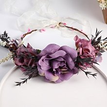 頭飾 髮飾 新娘頭飾 新娘花環 仿真花新娘花環 新娘旅拍花 伴娘頭飾 仿真玫瑰髮帶 花童花冠 婚禮花環 歷史價格詳細信息