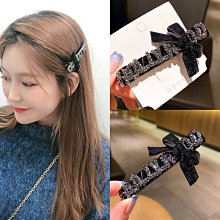 黑色大號絲絨珍珠髮夾女氣質高級感鯊魚夾簡約後腦勺盤髮抓夾頭飾 歷史價格詳細信息