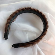 假發女發箍假發壹體長卷發水波紋仿真發魚骨辮接發U型半全頭 歷史價格詳細信息