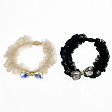 水鑽大腸圈  高彈力髮圈 高級感水鑽法式大腸圈 法飾080002 歷史價格詳細信息