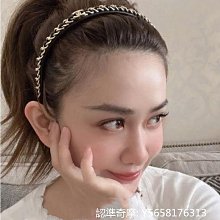 二手正品 香奈兒 Chanel 秀款 黑色 小羊皮 金色 金屬 雙c 髮箍 髮圈 AB6143 價格比較,價格查詢,歷史價格詳細信息