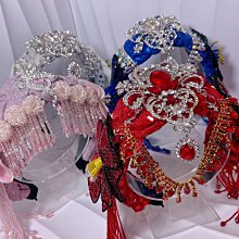 新款上線歐美原創宴會夸張巴洛克奢華大鉆民族風流蘇發箍5252 歷史價格詳細信息