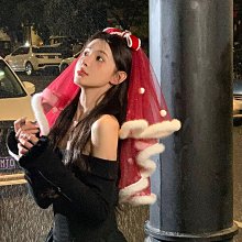 紅色蝴蝶結髮飾 新娘飾品 造型 禮服 宴會 歷史價格詳細信息