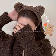 可愛毛絨小熊耳朵頭箍發飾女秋冬時尚洗臉發箍敷面膜專用發帶頭飾 卡其 歷史價格詳細信息