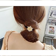 髮圈女韓國簡約氣質四葉草髮圈帶珍珠吊墜髮圈手繩扎頭髮皮筋飾品 歷史價格詳細信息