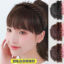 麻花辮假髮髮箍女夏天魚骨辮編髮一體髮箍髮夾2023年新款頭飾 歷史價格詳細信息