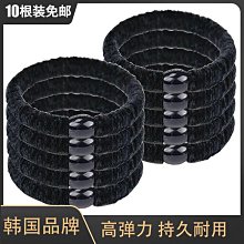 綬實扎高馬尾黑髮繩韓國橡皮筋高彈力耐用皮套女髮圈頭髮厚粗毛巾髮圈 歷史價格詳細信息